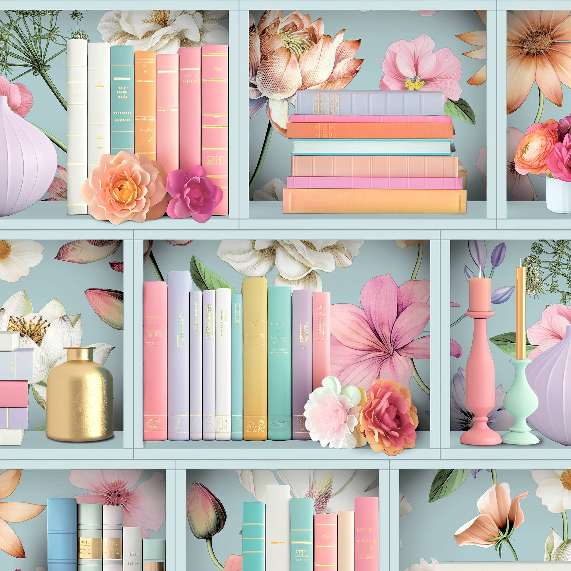 Designs Direct Blossom Shelves Wallpaper